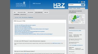 
                            9. Goethe-Universität — HRZ-Account | FAQ