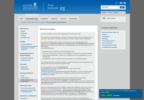 
                            10. Goethe-Universität — Microsoft Imagine