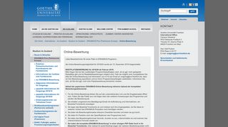 
                            5. Goethe-Universität — Online-Bewerbung