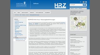 
                            2. Goethe-Universität — SOPHOS Anti-Virus / Nutzungsbestimmungen