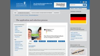 
                            7. Goethe-Universität — The application and selection process