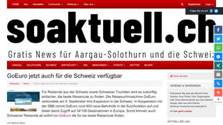 
                            6. GoEuro jetzt auch für die Schweiz verfügbar - soaktuell.ch - Internet ...