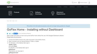 
                            10. GoFlex Home - Installing without Dashboard | Seagate Support ASEAN