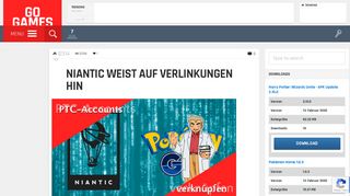 
                            10. GoGames | Niantic weist auf Verlinkungen hin