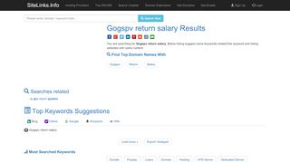 
                            11. Gogspv return salary Results For Websites Listing - SiteLinks.Info