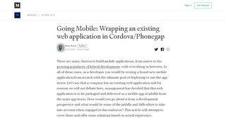 
                            13. Going Mobile: Wrapping an existing web application in Cordova ...