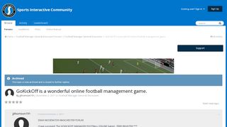 
                            5. GoKickOff is a wonderful online football management game ...