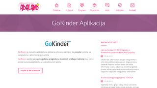 
                            2. GoKinder Aplikacija - Predškolska ustanova ADALAND - GoKinder