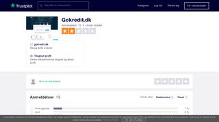 
                            8. Gokredit.dk - Trustpilot