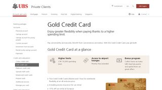 
                            2. Gold Credit Card: Mastercard & Visa Card | UBS Switzerland