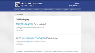 
                            9. Gold Pin Sign-up | Collision Industry Conference