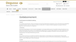 
                            7. Goldabonnement - Goldsparplan - Degussa Goldhandel