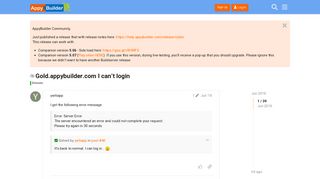 
                            4. Gold.appybuilder.com I can't login - AppyBuilder