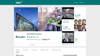 
                            7. GOLDBECK GmbH als Arbeitgeber | XING Unternehmen