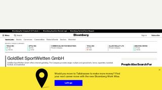 
                            9. GoldBet SportWetten GmbH: Private Company Information - Bloomberg