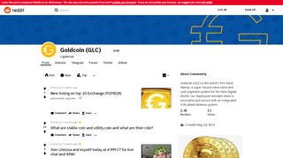 
                            9. GoldCoin (GLD) Reddit Community