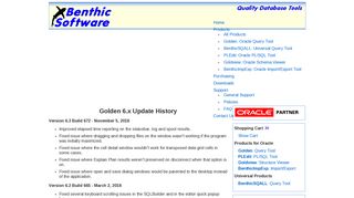 
                            3. Golden 6.x Update History - Benthic Software