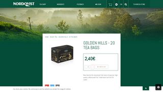 
                            12. Golden Hills - 20 Tea Bags - BLACK TEA - Nordqvist