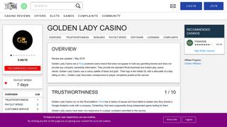 
                            11. Golden Lady Casino Review - Not Recommended | The Pogg