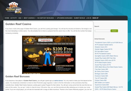 
                            7. Golden Reef Casino - No deposit bonus Blog