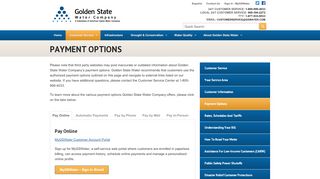 
                            11. Golden State Water Company | Payment Options
