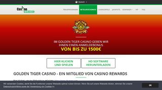 
                            2. Golden Tiger Casino - Casino Rewards Mobile Mitgliedscasino