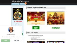 
                            9. Golden Tiger Casino Download & Play - High Roller Casinos