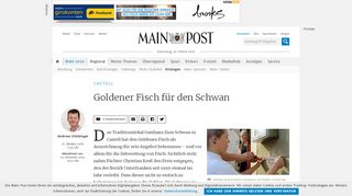 
                            11. Goldener Fisch für den Schwan - Main-Post