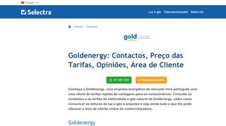 
                            11. Goldenergy: Contactos, Tarifas, Leituras, Opiniões, Área de Cliente