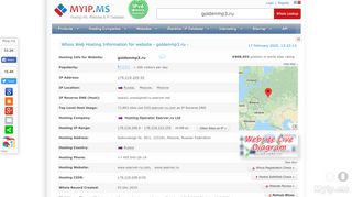 
                            10. Goldenmp3.ru - Hosting Operator Eserver.ru Ltd Whois - Myip.ms