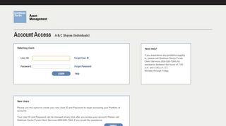 
                            9. Goldman Sachs Funds – Log In