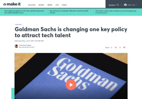 
                            13. Goldman Sachs is changing its dress code to attract tech talent