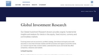 
                            4. Goldman Sachs | What We Do - Global Investment Research