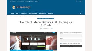 
                            12. GoldTech Media Services OU trading as S2Trade - The ...