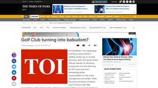 
                            11. Golf Club turning into babudom? | Hyderabad News - Times of India