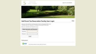
                            8. Golf Event Tee Reservation Facility User Login - BRS Golf