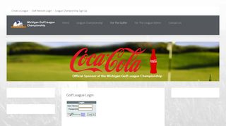 
                            11. Golf League Login - Michigan Golf League