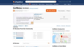 
                            9. GolfMates Reviews - 61 Reviews of Golfmates.com | Sitejabber