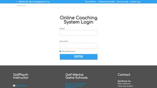 
                            11. GolfPsych.com - Game Builder System Login