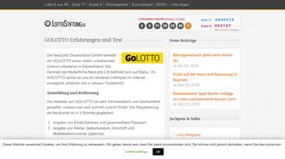 
                            13. GOLOTTO Erfahrungen und Test - LottoStiftung.de