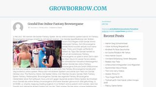 
                            9. Gondal Das Online Fantasy Browsergame – growborrow.com