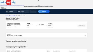 
                            3. Gondal to Goa Train Tickets, Book Trains, Check Online Reservation ...