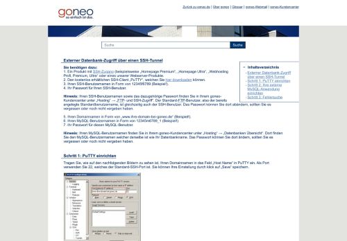 
                            8. goneo-Hilfe - Externer Datenbank-Zugriff über einen SSH-Tunnel