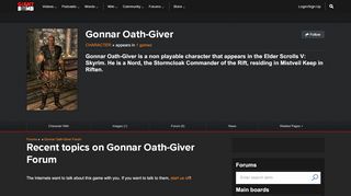 
                            10. Gonnar Oath-Giver Forum - Giant Bomb