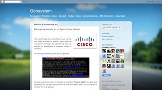 
                            2. Gonsystem: Mensaje de entrada en un Switch Cisco. Banner