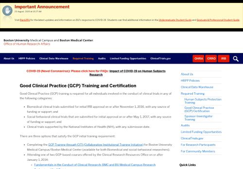 
                            11. Good Clinical Practice (GCP) Training and Certification | Office of ...