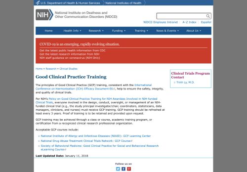 
                            10. Good Clinical Practice Training | NIDCD