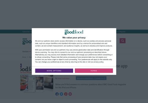 
                            8. Good Food magazine iPad and iPhone app FAQ | BBC Good Food