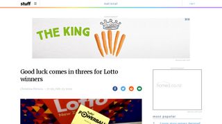 
                            8. Good luck comes in threes for Lotto winners | Stuff.co.nz