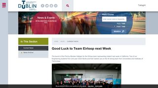 
                            13. Good Luck to Team Eirloop next Week - IT Tallaght